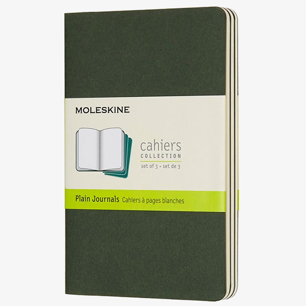 Moleskine Moleskine Cahier Pocket Journal - Plain - Set of 3 - Assorted