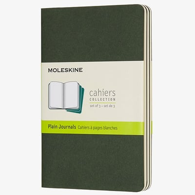 Moleskine Cahier Pocket Journal - Plain - Set of 3 - Assorted