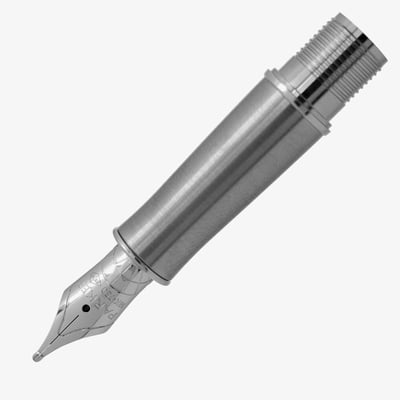 Parker Sonnet Nib - Metal & Chrome - Solid 18K Gold Rhodium Plated