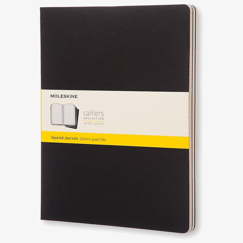 Moleskine Moleskine Cahier Extra Extra Large Journal - Squared - Set of 3 - Assorted
