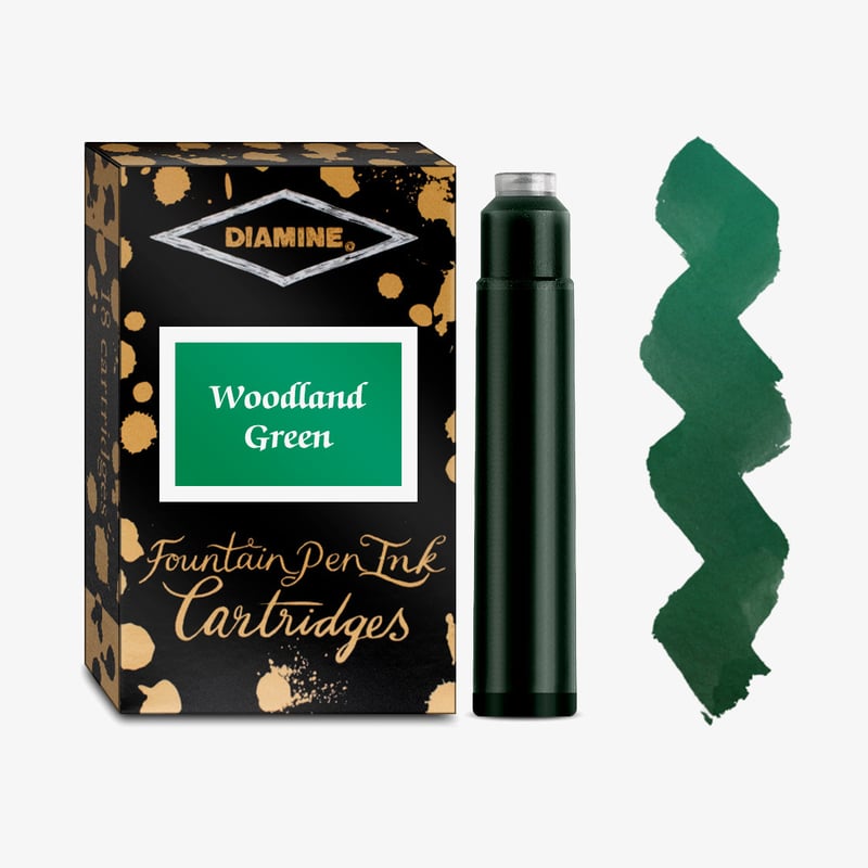 Diamine Inks Diamine Ink Cartridge - Woodland Green (Pack of 18)