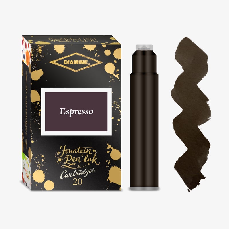 Diamine Inks Diamine Ink Cartridge - Espresso (Pack of 20)