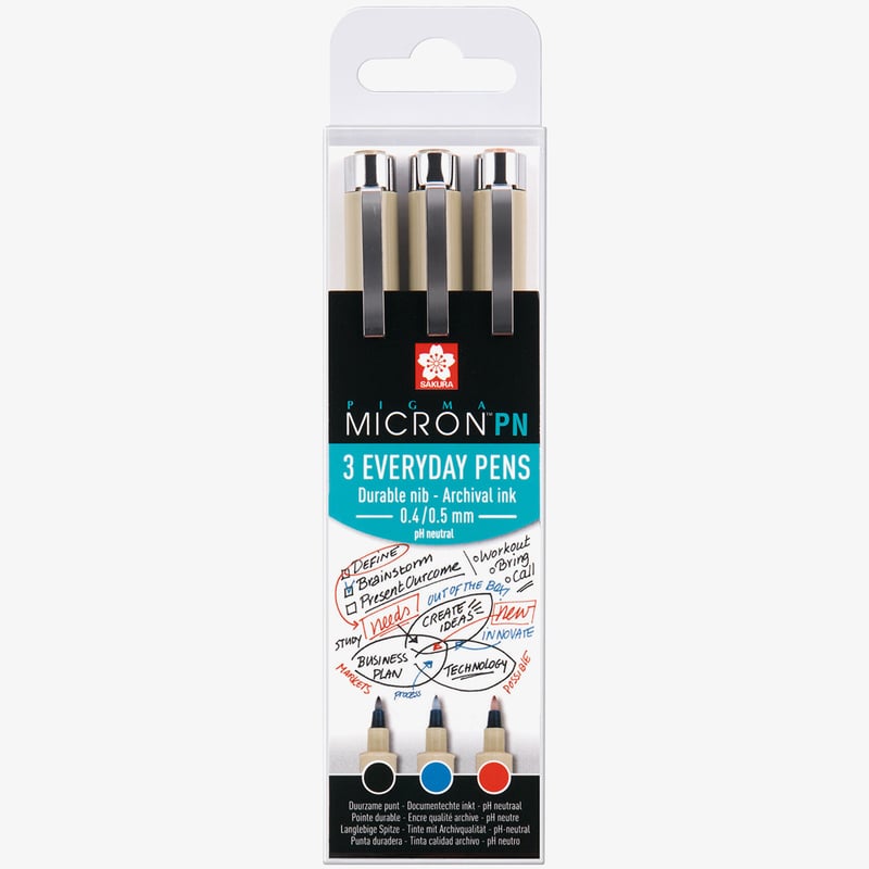 Sakura Sakura Pigma Micron PN Set - Office Set (Pack of 3)