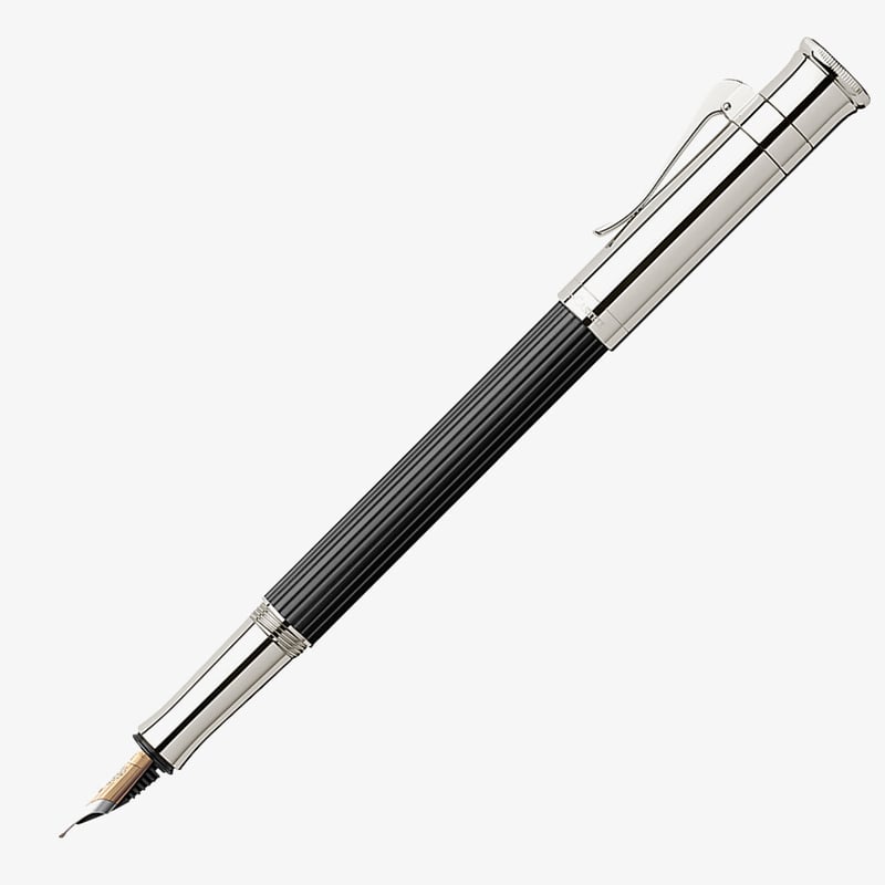 Graf von Faber-Castell Graf von Faber-Castell Classic Fountain Pen - Ebony Platinum Plated