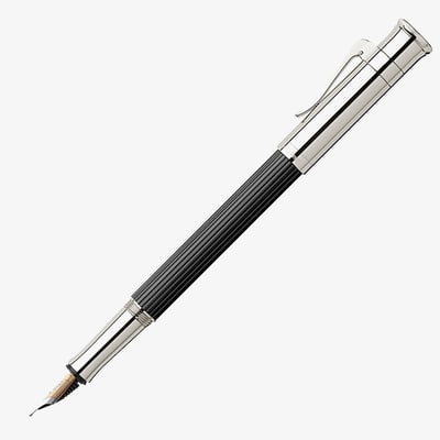Graf von Faber-Castell Classic Fountain Pen - Ebony Platinum Plated