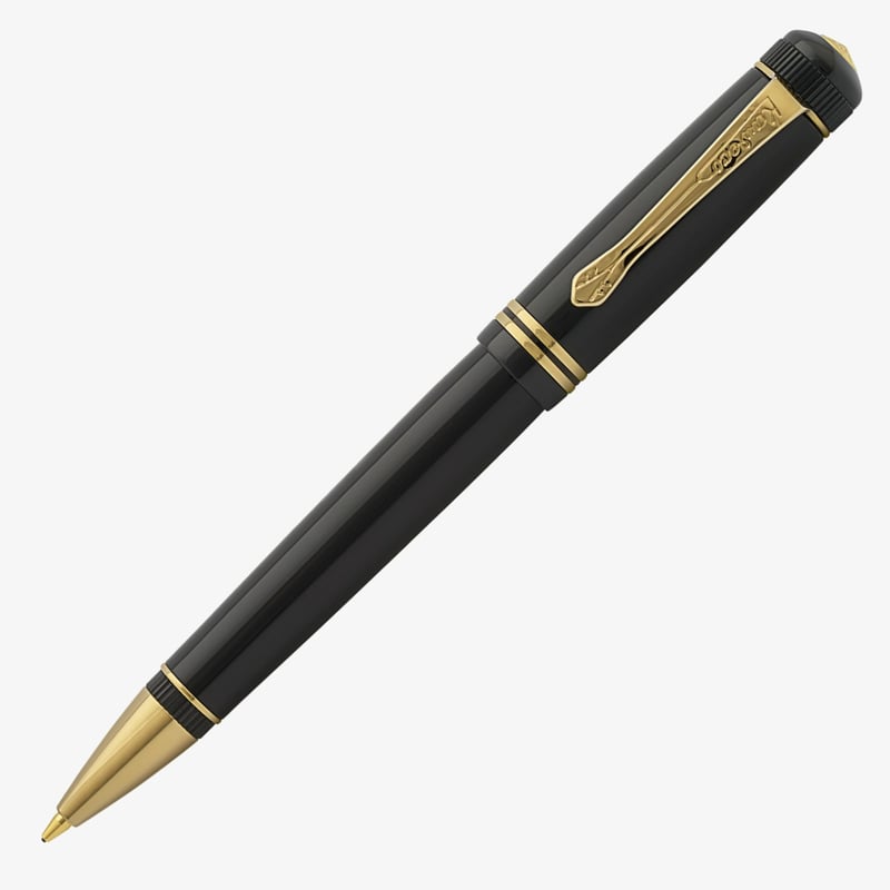 Kaweco Kaweco DIA 2 Ballpoint Pen - Black Gold Trim