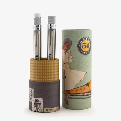 Retro 51 Rollerball & Pencil Set - Stainless