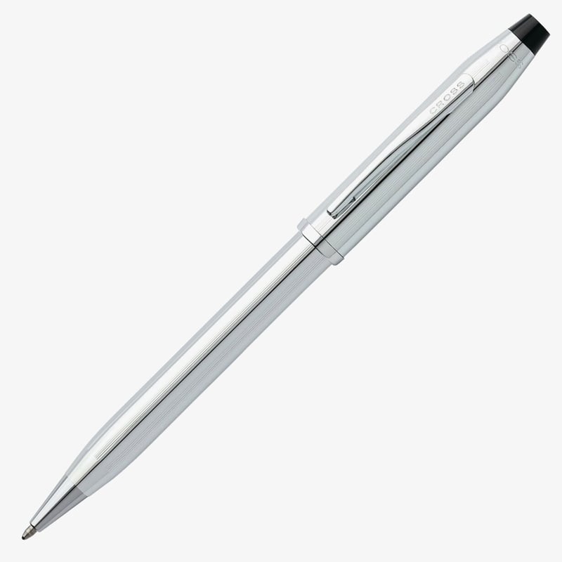 Cross Cross Century II Ballpoint Pen Gift Set - Lustrous Chrome with Classic Black Journal