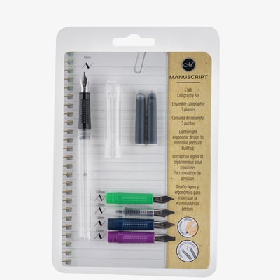 Manuscript Calligraphy Set - 5 Nibs - Left Handed