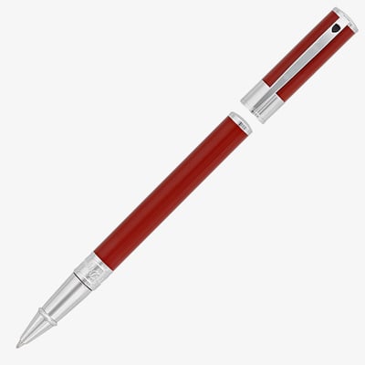S.T. Dupont D-Initial Rollerball Pen - Red & Chrome