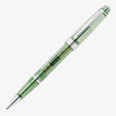 Cross Bailey Light Ballpoint Pen - Translucent Green Resin with Bright Chrome Trim