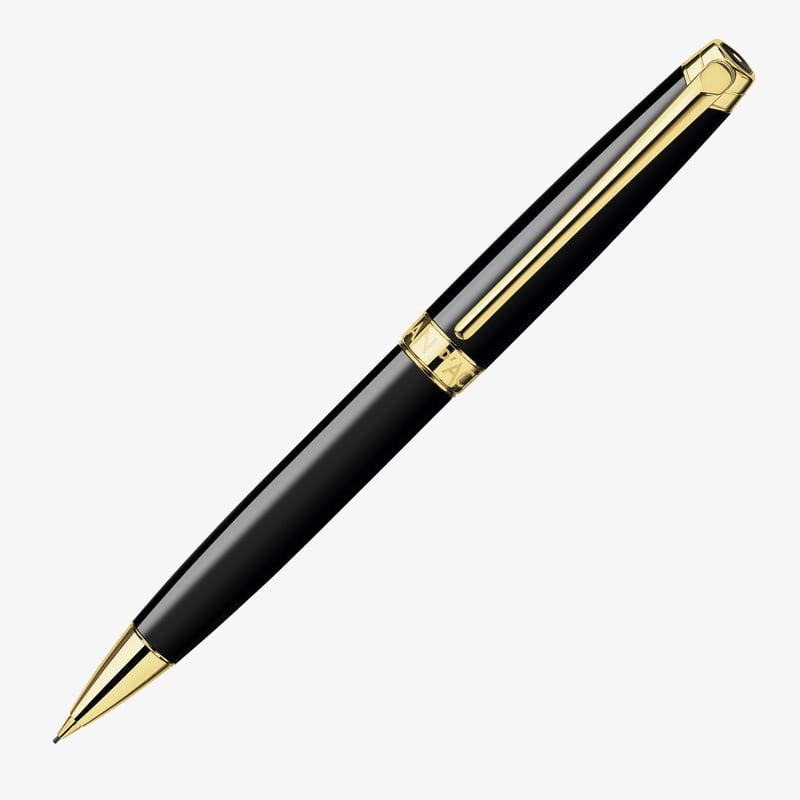 Caran d'Ache Caran d'Ache Léman Mechanical Pencil - 0.7mm - Ebony Black Lacquer Gold Trim