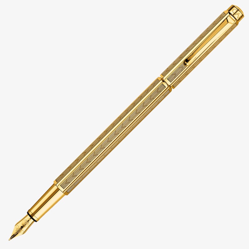 Caran d'Ache Caran d'Ache Ecridor Fountain Pen - 'Chevron' Gilded