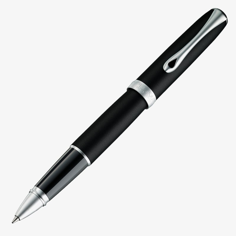 Diplomat Diplomat Excellence A2 Rollerball Pen - Lapis Black Matte Chrome