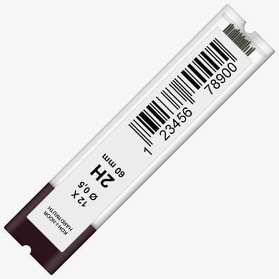 Koh-I-Noor 4152 Fine Graphite Leads - 0.5mm x 60mm - 2H (Tube of 12)
