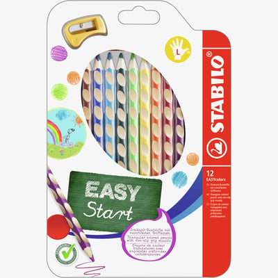 STABILO EASYcolors Colouring Pencil - LH - Wallet of 12 - Assorted Colours