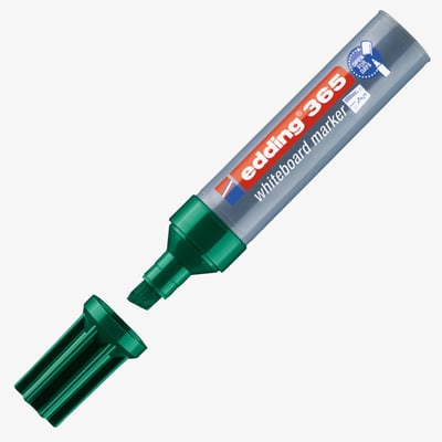 Edding 365 Whiteboard Marker - Chisel Tip - Broad -   Green