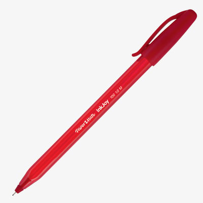 Papermate Inkjoy 100 Capped Ballpoint Pen - Medium - Red