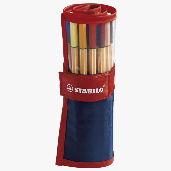 STABILO STABILO point 88 Fineliner Pen - Assorted Colours (Rollerset of 25)