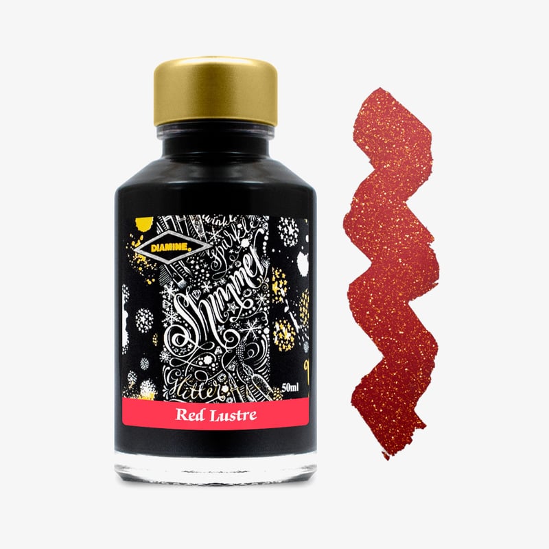 Diamine Inks Diamine Shimmering Ink Bottle 50ml - Red Lustre