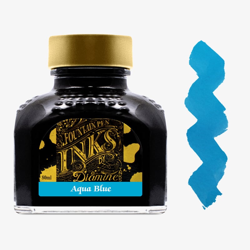 Diamine Inks Diamine Ink Bottle 80ml - Aqua Blue