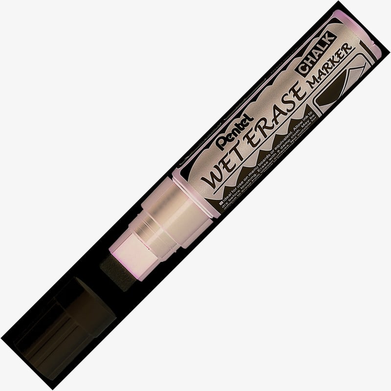 Pentel Pentel Jumbo Wet Erase Chalk Markers - White (Wallet of 4)