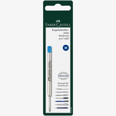 Faber-Castell Faber-Castell Ballpoint Refill - Medium - Blue (Blister Pack)