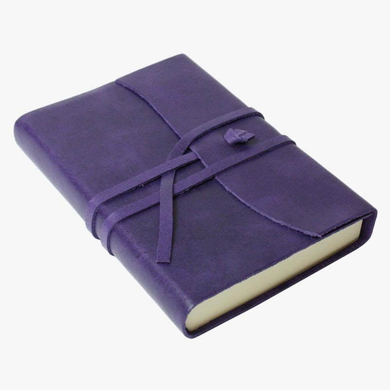 Papuro Papuro Amalfi Leather Journal - Aubergine - Small