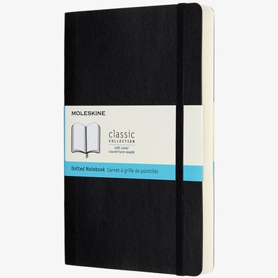 Moleskine Classic Soft Cover Large Expanded Notebook - Dotted - Black