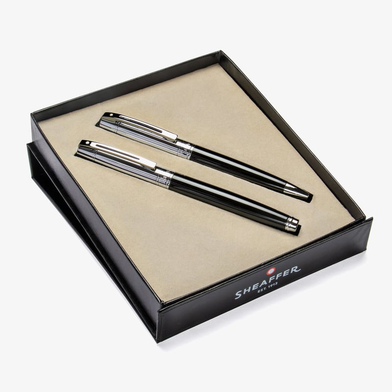 Sheaffer Sheaffer 300 Ballpoint Pen & Fountain Pen Gift Set - Gloss Black & Chrome