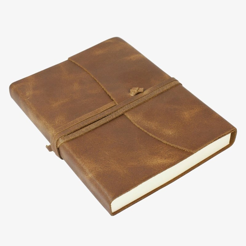 Papuro Papuro Amalfi Leather Journal - Tan - Medium