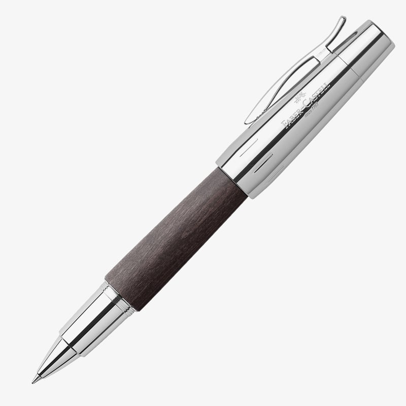 Faber-Castell Faber-Castell e-motion Rollerball Pen - Black Wood and Chrome