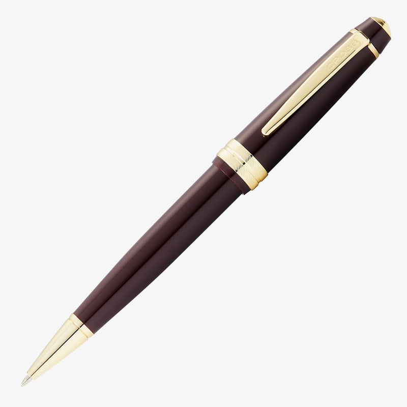 Cross Cross Bailey Light Ballpoint Pen - Burgundy Resin with Gold Plated Trim