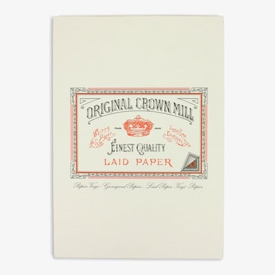 Crown Mill Classics A5 Paper Pad - 50 Sheets - Cream