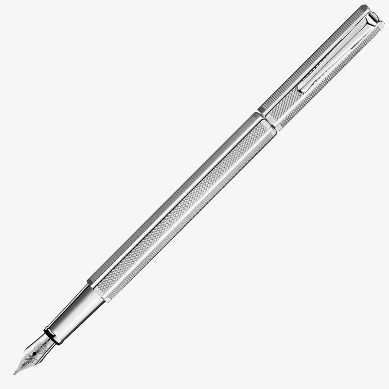 Caran d'Ache Caran d'Ache Ecridor Fountain Pen - 'Retro' Silver Plated