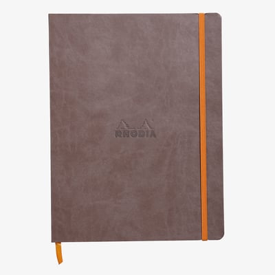 Rhodia Softcover Notebook - Large - Chocolate - Dotted