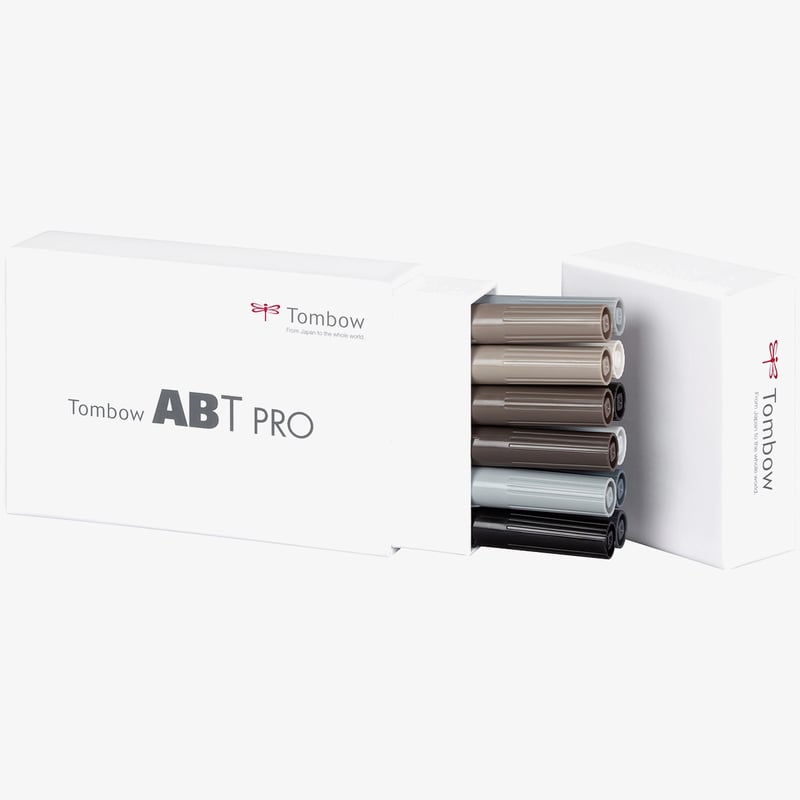Tombow ABT PRO Markers - Grey Colours (Pack of 12)
