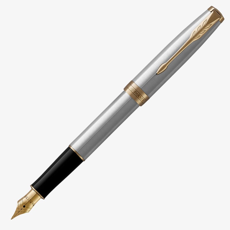 Parker Parker Sonnet Fountain Pen - Stainless Steel Gold Trim
