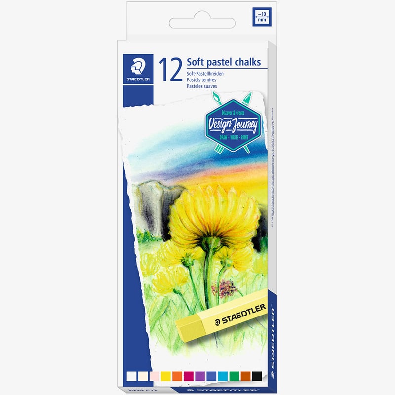 Staedtler Staedtler Karat Soft Pastel Chalks - Assorted Colours (Pack of 12)