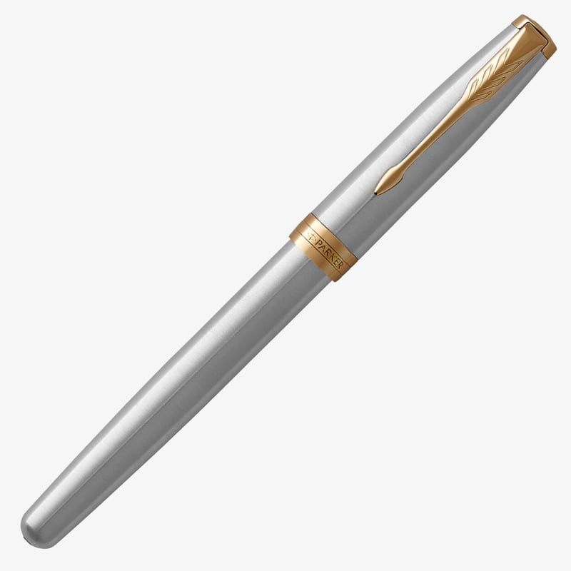 Parker Sonnet Rollerball Pen - Stainless Steel Gold Trim