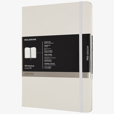 Moleskine Pro Hardback Extra Large Notebook - Black - Assorted