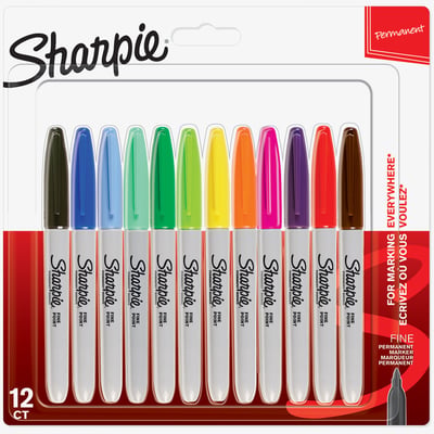 Sharpie Sharpie Fine Marker Pens - Assorted Colours (Blister of 12)