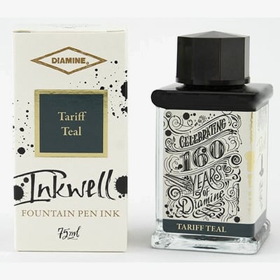 Diamine 160th Anniversary 75ml Ink Bottle - Tariff Teal