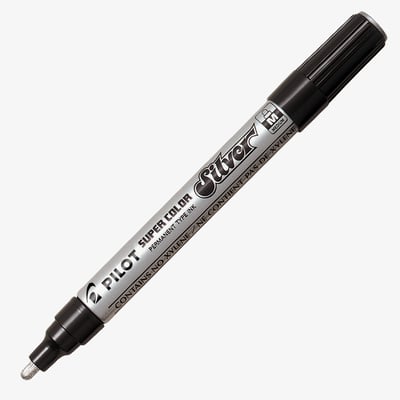 Pilot Supercolor Marker Pen - Silver Medium