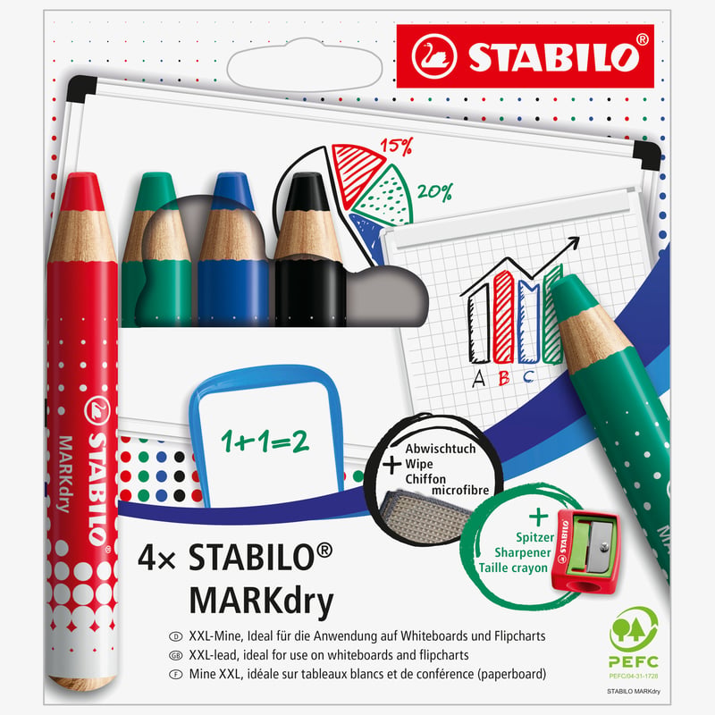 STABILO STABILO MARKdry Marker- Assorted (Pack of 4)
