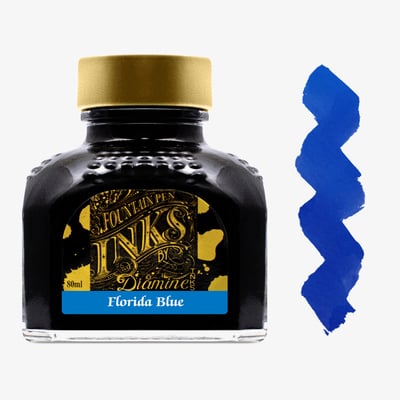 Diamine Ink Bottle 80ml - Florida Blue
