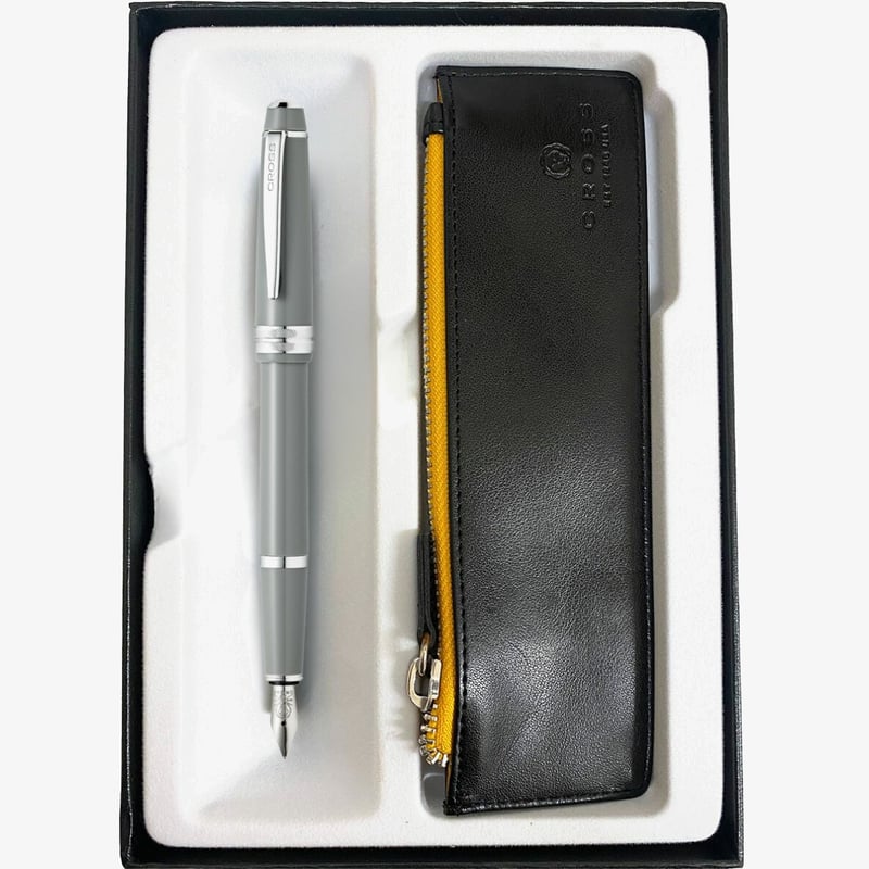 Cross Cross Bailey Light Fountain Pen Gift Set - Grey Chrome Trim