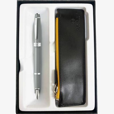 Cross Bailey Light Fountain Pen Gift Set - Grey Chrome Trim