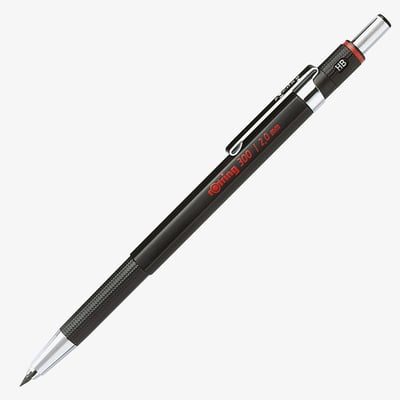 Rotring 300 Mechanical Pencil - Black Barrel - 2.00mm