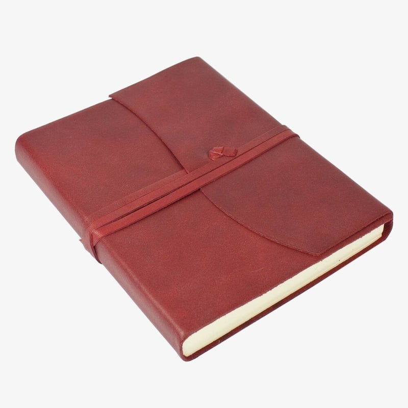 Papuro Papuro Amalfi Leather Journal - Red - Medium